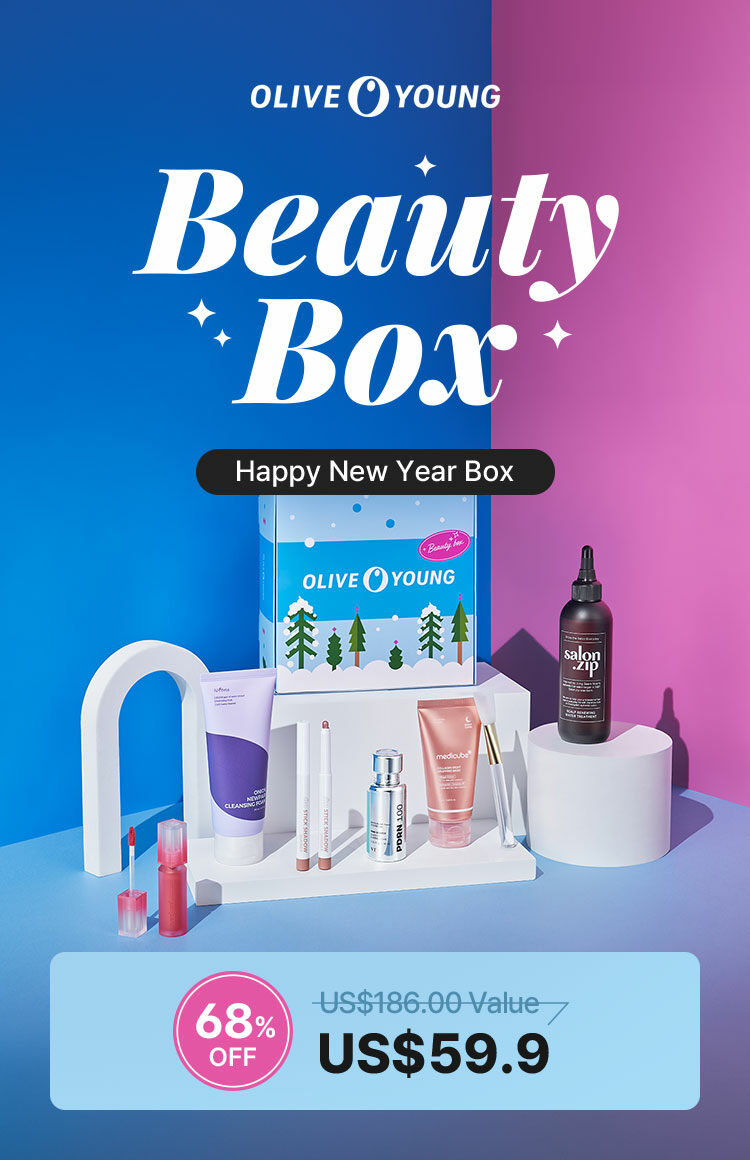 OLIVE YOUNG Beauty Box Happy New Year Box US$186.00 Value 68% OFF US$59.90