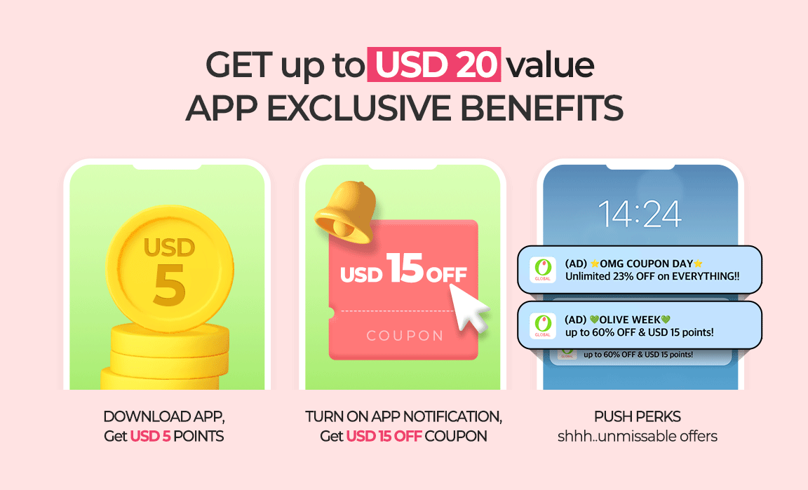 DOWNLOAD APP, Get USD 5 POINTS, TURN ON APP Notification, Get USD 15 OFF COUPON, PUSH PERKS shhh..unmissable offers