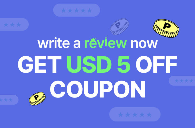 write a review now GET USD 5 OFF COUPON