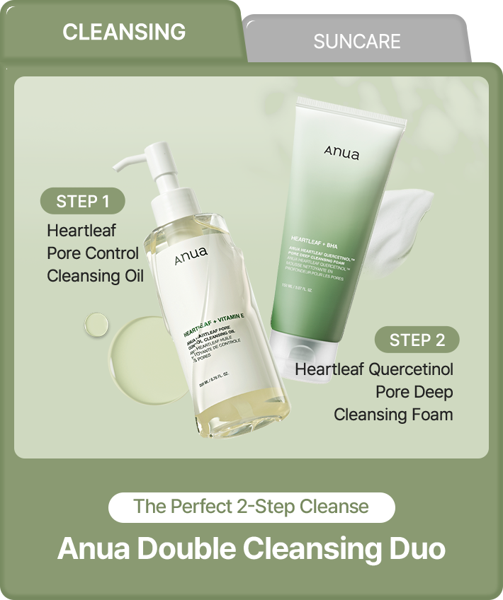 CLEANSING The Perfect 2-Step Cleanse Anua Double Cleansing Duo