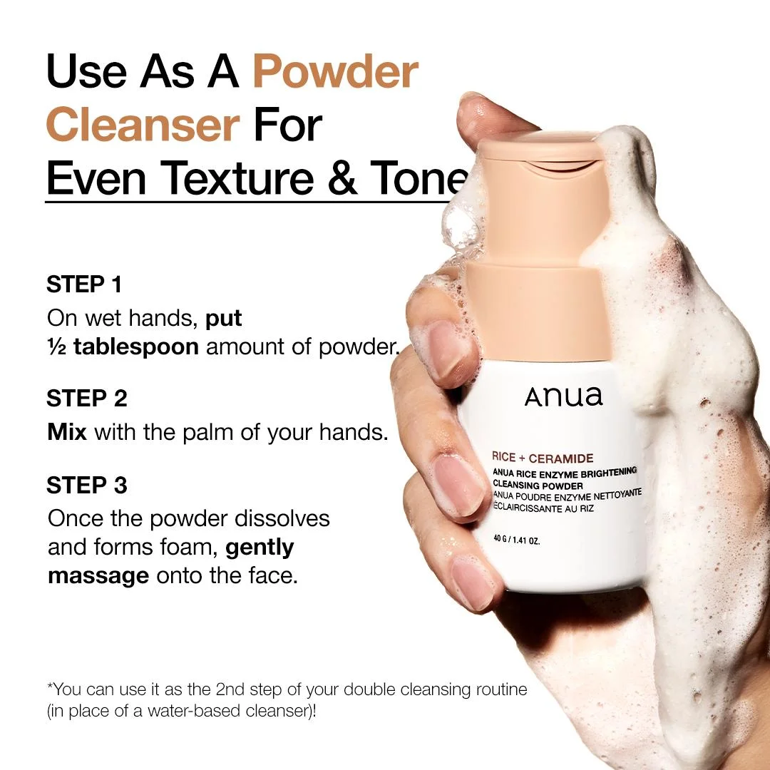 Anua Rice Enzyme Brightening Cleansing Powder 1.41 fl. oz.(40g) detail 2