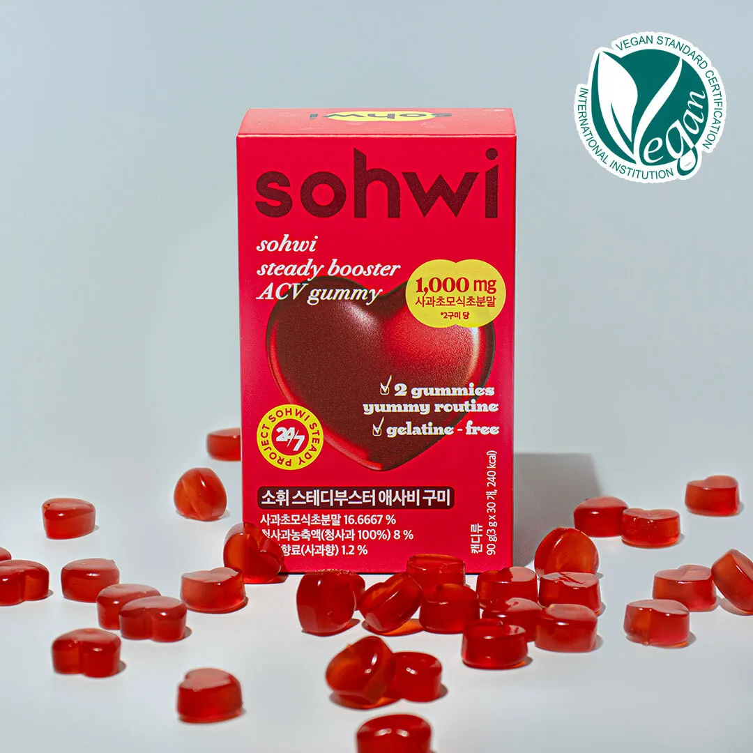 Sohwi Steady Booster Apple Cider Vinegar Gummies
